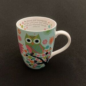 ⭐️ Divinity Ceramic Multicolored Bible Verse Owl 12 oz Ceramic Mug